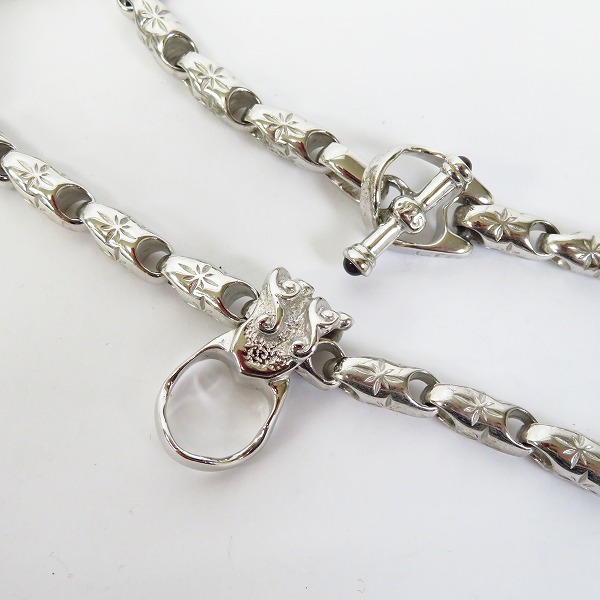 実際に弊社で買取させて頂いたBWL/BILL WALL LEATHER/ビルウォールレザー ミッドスタースムース リンク ネックレス /Tバー 