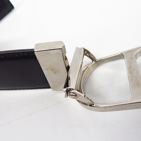 実際に弊社で買取させて頂いたDior Homme/ディオールオム CDバックル パテントレザーベルト リバーシブル ブラックの画像 3枚目