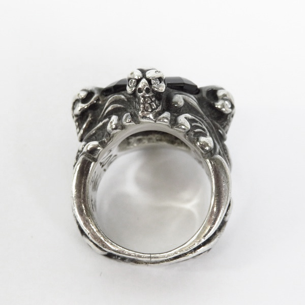 実際に弊社で買取させて頂いたBWL/ビルウォールレザー スカルスペシャルストーンエディション シルバーリング 12号の画像 4枚目