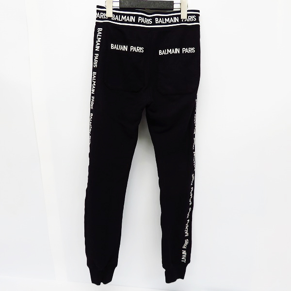 実際に弊社で買取させて頂いた【JPタグ】BALMAIN/バルマン ロゴサイドライン スウェット/スエット パンツ RH15631 J928 Size：XSの画像 1枚目