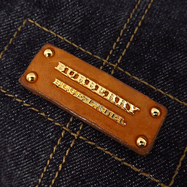実際に弊社で買取させて頂いたBURBERRY BLUE LABEL/バーバリーブルーレーベル 三陽商会 デニム地 2WAY ショルダーバッグの画像 3枚目