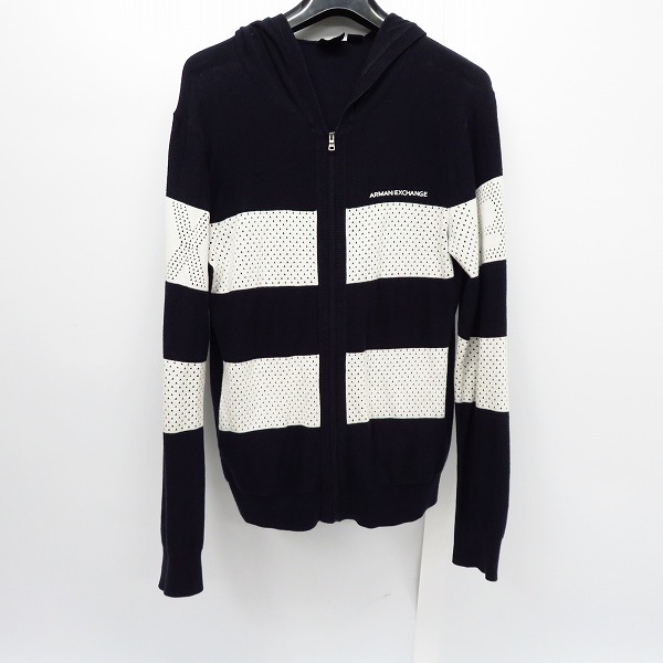 実際に弊社で買取させて頂いたARMANI EXCHANGE/アルマーニエクスチェンジ ロゴプリント ジップパーカー S