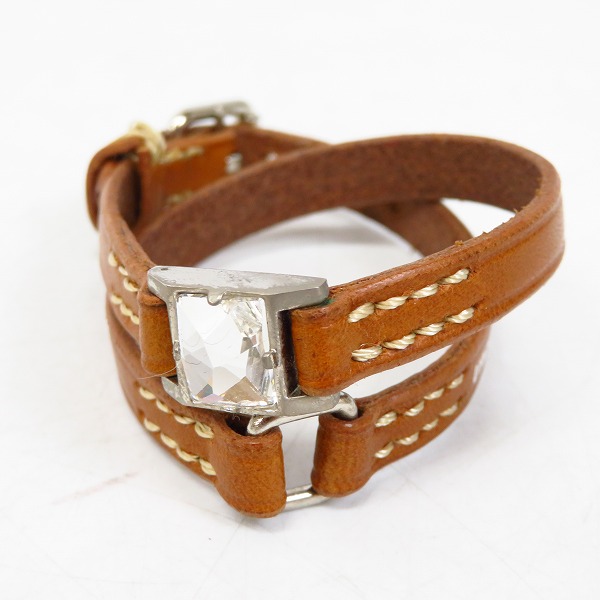 UNDERCOVER/アンダーカバー 二重巻き レザーブレスレット/バングルの