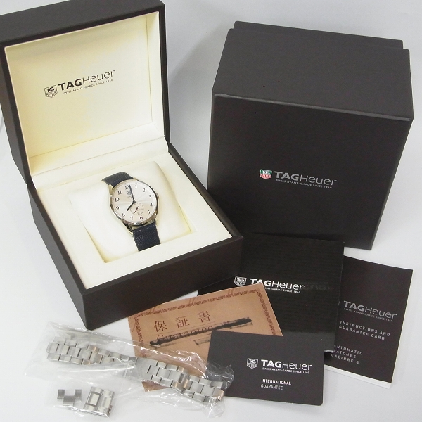 実際に弊社で買取させて頂いた【ギャラ付】TAG HEUER/タグホイヤー CARRERA/カレラ CALIBRE6/キャリバー6 自動巻 WAS2111.BA0732 替えベルト付の画像 9枚目