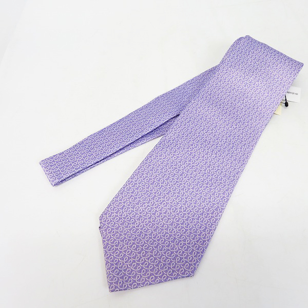 実際に弊社で買取させて頂いた【未使用】BVLGARI/ブルガリ SILK/シルク 100％ ネクタイ パープル系