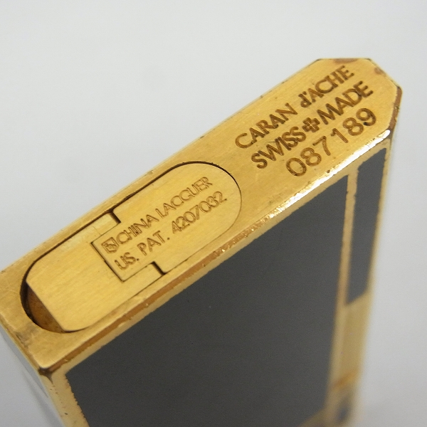 実際に弊社で買取させて頂いたCARAN d'ACHE/カランダッシュ ガスライター ブラック×ゴールドの画像 2枚目