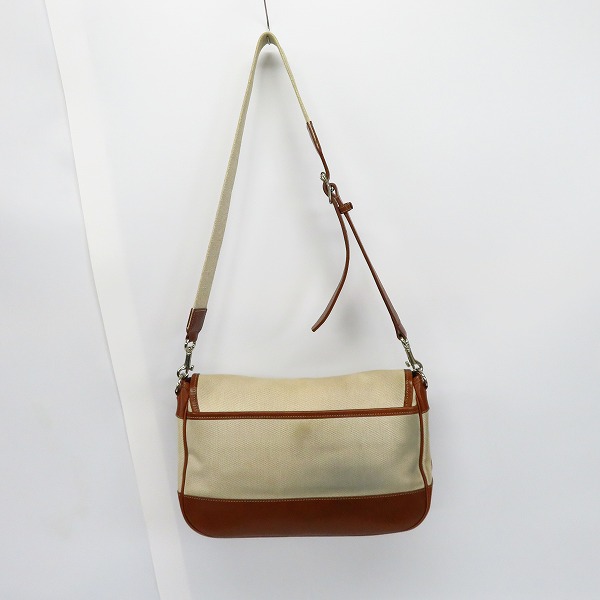 実際に弊社で買取させて頂いたMACKINTOSH LONDON/マッキントッシュ ロンドン キャンバス×レザー ショルダーバッグの画像 1枚目