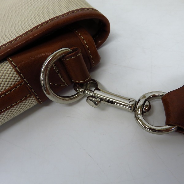 実際に弊社で買取させて頂いたMACKINTOSH LONDON/マッキントッシュ ロンドン キャンバス×レザー ショルダーバッグの画像 7枚目