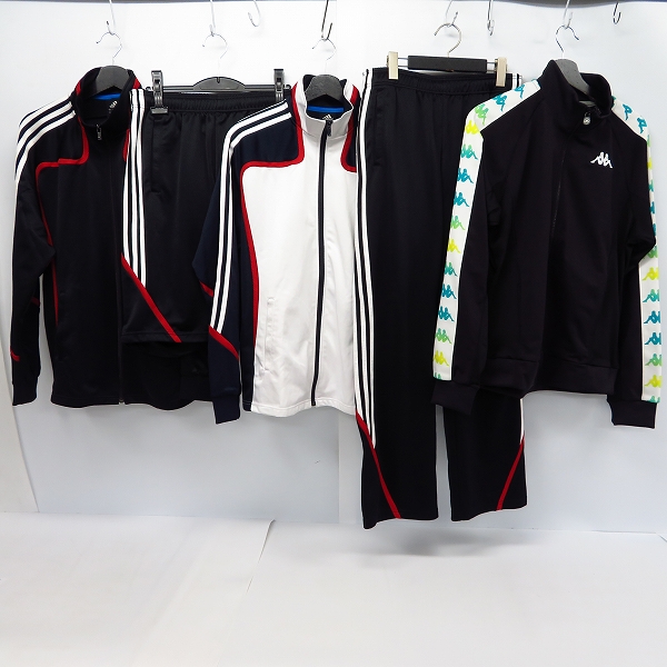 実際に弊社で買取させて頂いたadidas/アディダス　ジャージ セットアップ/上下/O、kappa/カッパ　トップス/O　5点セット
