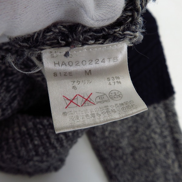実際に弊社で買取させて頂いたHARE/ハレ ケーブル編み/2トーン ニットセーター Mの画像 3枚目