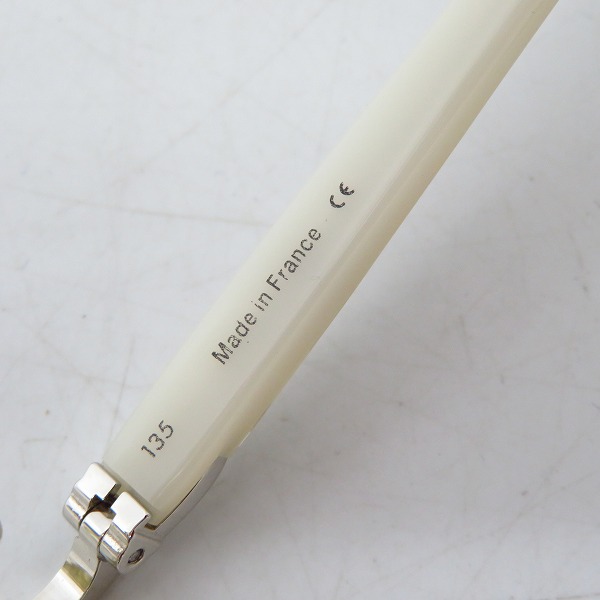 実際に弊社で買取させて頂いたCartier/カルティエ ツーポイント メガネフレーム/アイウェア フランス製 ホワイトの画像 4枚目