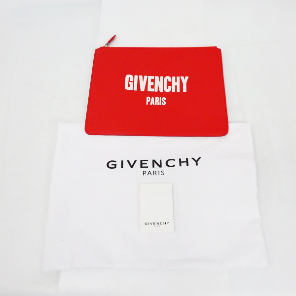 実際に弊社で買取させて頂いたGIVENCHY/ジバンシー ロゴ レザー クラッチバッグ/ハンドバッグの画像 7枚目