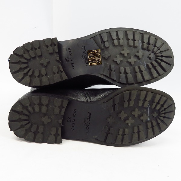 実際に弊社で買取させて頂いたJIMMY CHOO/ジミーチュウ エンジニアブーツ ブラック/36の画像 2枚目