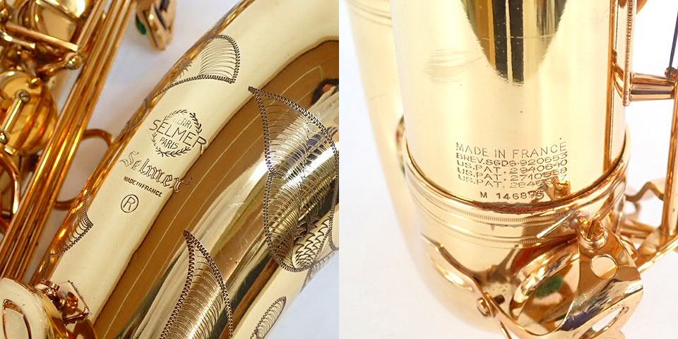 実際に弊社で買取させて頂いた★SELMER/セルマー フラセル MARK VI/マーク6 テナーサックス 彫刻有り 14万台 ハードケース付きの画像 1枚目