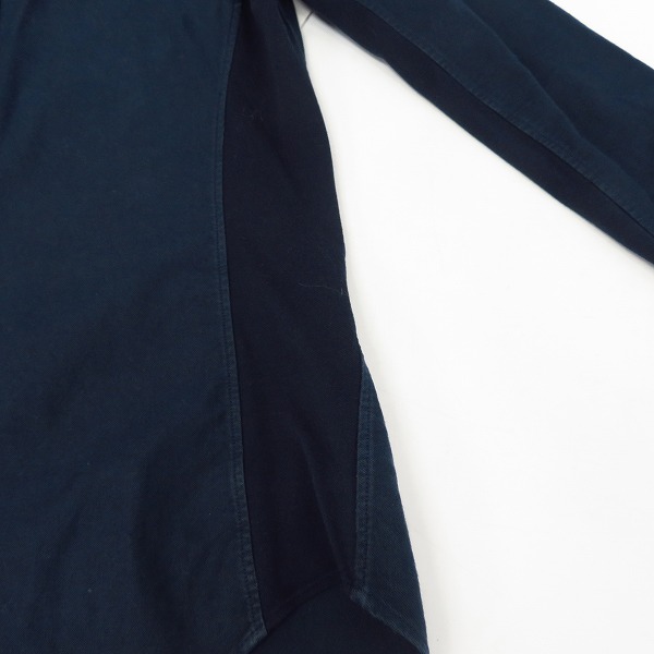 実際に弊社で買取させて頂いたjunhashimoto/ジュンハシモト 異素材切替　ロングスリーブシャツ ネイビー 3の画像 5枚目
