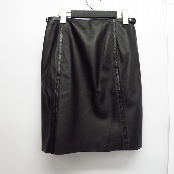 実際に弊社で買取させて頂いたBURBERRY BLUE LABEL/バーバリー・ブルー レーベル レザー　タイトスカート 38の画像 1枚目