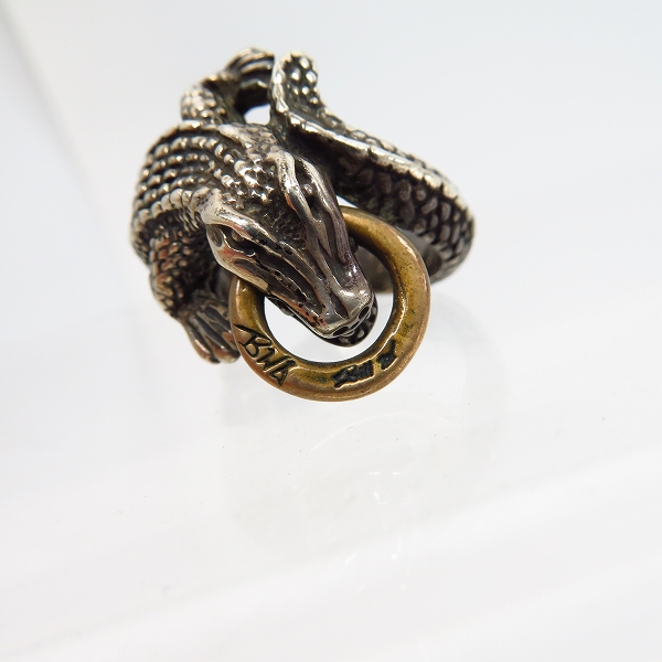 実際に弊社で買取させて頂いたBILL WALL LEATHER/ビルウォールレザー BWL LG ALLIGATOR/ラージ アリゲーター リング 20号の画像 6枚目