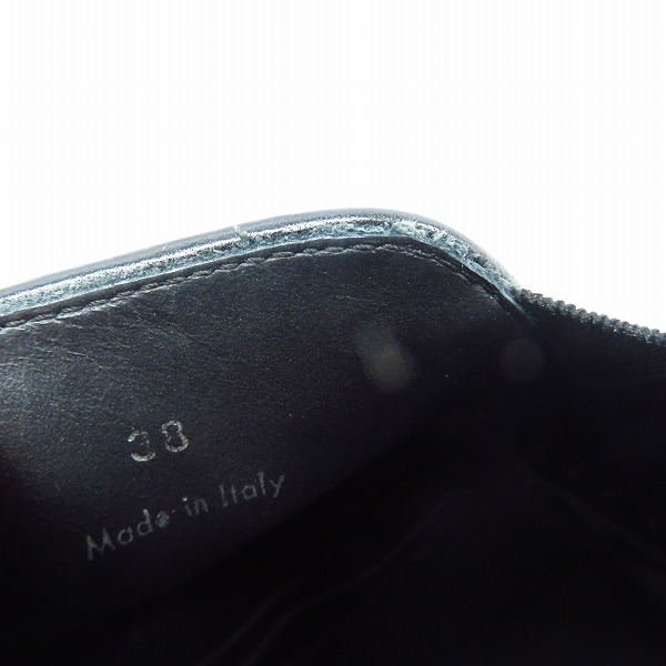 実際に弊社で買取させて頂いたCELINE/セリーヌ スリッポン/レザースニーカー/ブラック/38の画像 5枚目