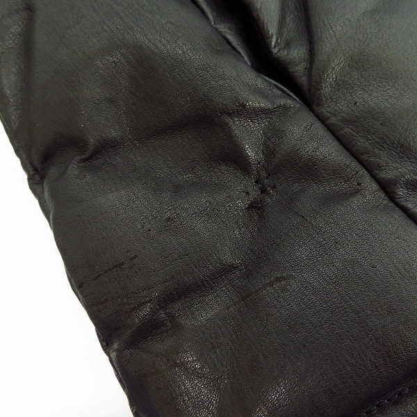 実際に弊社で買取させて頂いたBACKLASH/バックラッシュ カンガルーレザー ダウンジャケット 1363-02 Size：XSの画像 6枚目