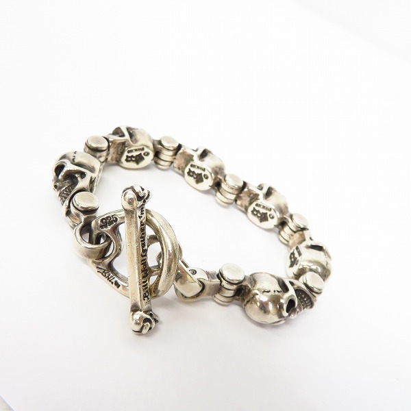 実際に弊社で買取させて頂いたBWL/ビルウォールレザー プロトタイプヒンジド オールスカルリンク ブレスレット