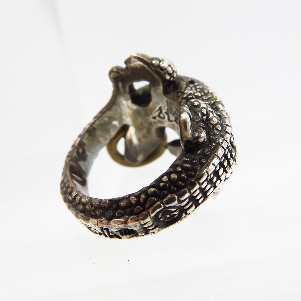 実際に弊社で買取させて頂いたBILL WALL LEATHER/ビルウォールレザー BWL LG ALLIGATOR/ラージ アリゲーター リング 20号の画像 2枚目