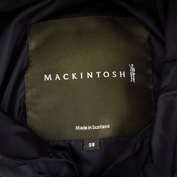 実際に弊社で買取させて頂いたMACKINTOSH/マッキントッシュ 英国製 ナイロン 比翼 コート ブラック/38の画像 2枚目