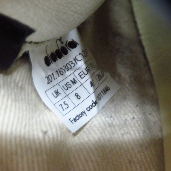 実際に弊社で買取させて頂いたDiadora Heritage/ディアドラ ヘリテージ TRIDENT 90 NYL シューズ/スニーカー 161303C/26の画像 5枚目