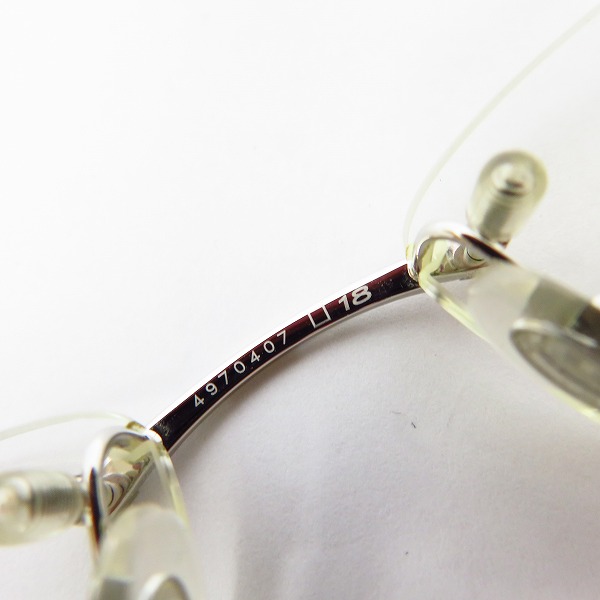 実際に弊社で買取させて頂いたCartier/カルティエ ツーポイント メガネフレーム/アイウェア フランス製 ホワイトの画像 6枚目