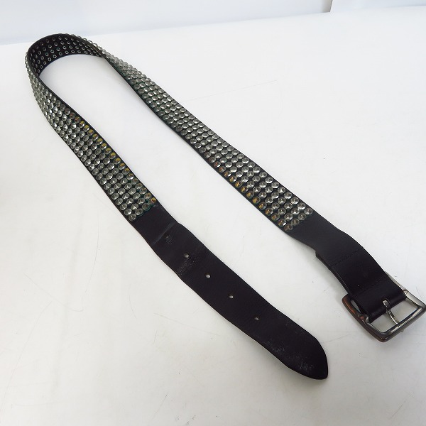 実際に弊社で買取させて頂いたHTC/エイチティーシー ナロースタッズ レザーベルト 85/34の画像 6枚目