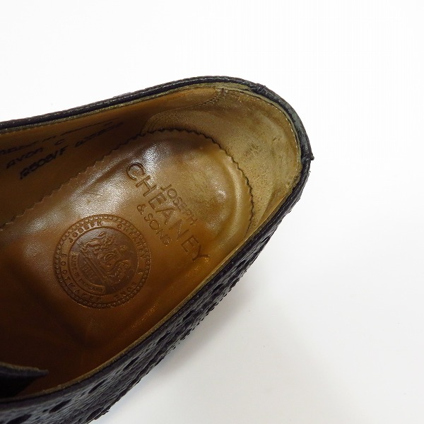 実際に弊社で買取させて頂いたJOSEPH CHEANEY&SONS/ジョセフ チーニー ウィングチップ レースアップ シューズ 8の画像 4枚目