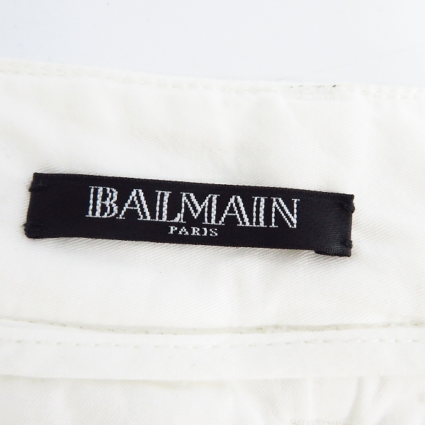 実際に弊社で買取させて頂いたBALMAIN/バルマン 裾ボタンジョッパーズデニムパンツ ホワイト S4HT539C273 29の画像 3枚目