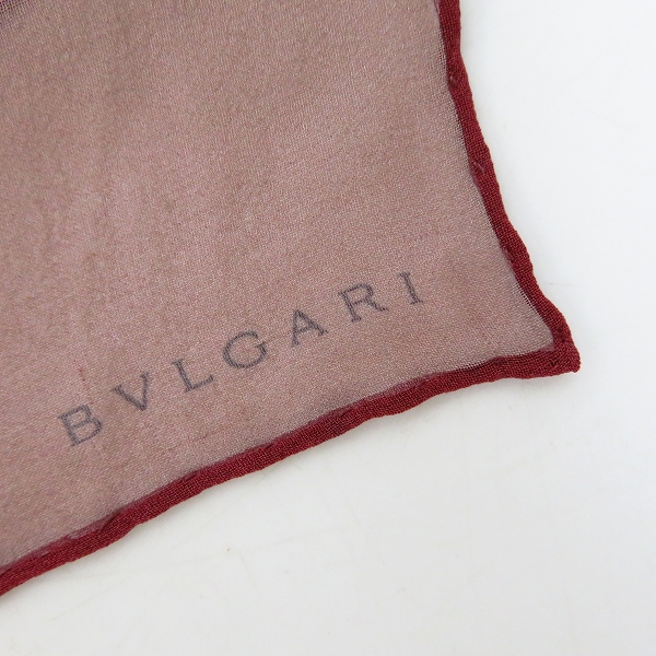実際に弊社で買取させて頂いた【未使用】BVLGARI/ブルガリ シルク 100％ ドット柄 スカーフの画像 1枚目