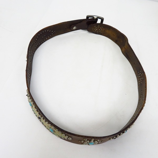 実際に弊社で買取させて頂いたHTC/エイチティーシー ピーナッツ/フラワー スタッズベルトの画像 8枚目