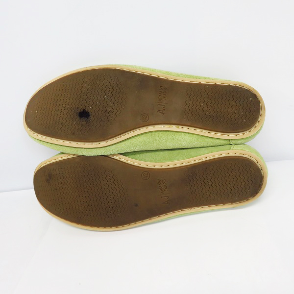 実際に弊社で買取させて頂いたARMANI JEANS/アルマーニジーンズ モカシン イーグルプレート スウェードレザー デッキシューズ/42の画像 2枚目