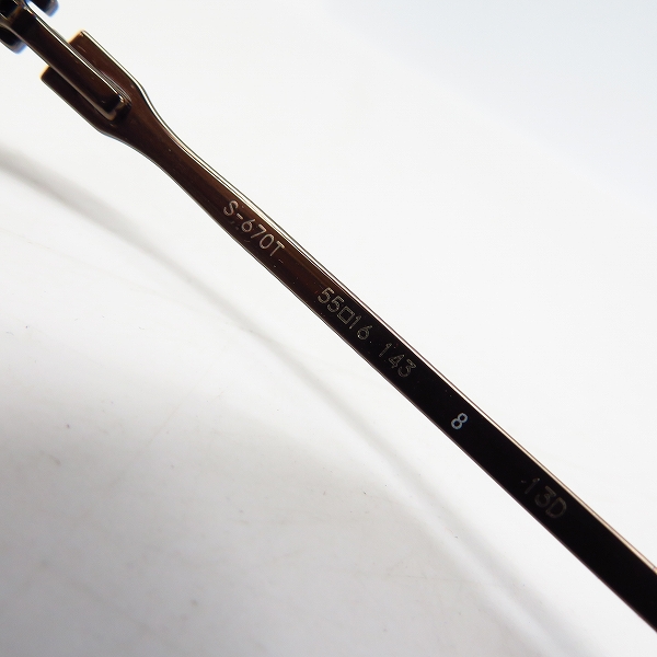 実際に弊社で買取させて頂いた999.9/フォーナインズ コンビネーション 度入り/眼鏡/メガネフレーム S-670Tの画像 4枚目