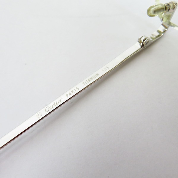 実際に弊社で買取させて頂いたCartier/カルティエ フチ無し/ツーポイント メガネフレーム/アイウェア フランス製の画像 3枚目