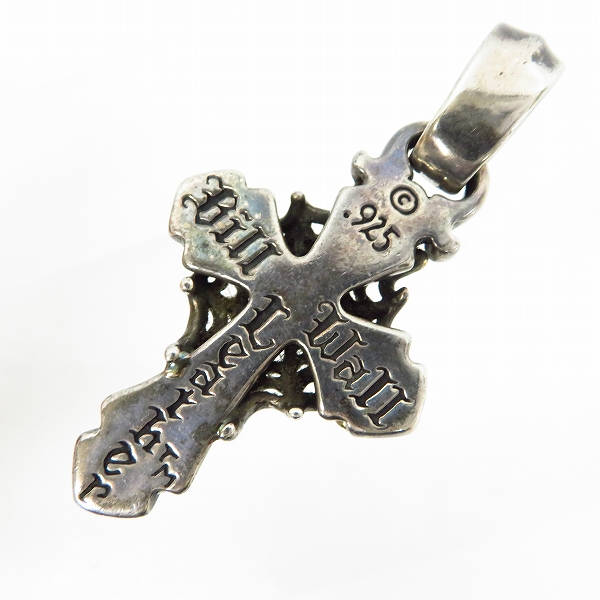 実際に弊社で買取させて頂いたBILL WALL LEATHER/ビルウォールレザー BWL 2005クロスwウェッデw18Kスパイダー シルバーペンダントの画像 1枚目