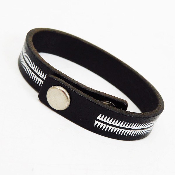 undercover giz 黒 レザー バングル undercover giz 黒 レザー