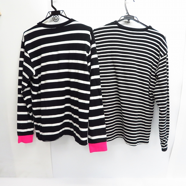 実際に弊社で買取させて頂いたGOODENOUGH/グッドイナフ ボーダー柄 リバーシブル ロングスリーブ/長袖 カットソー 2点セットの画像 1枚目