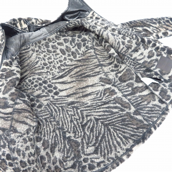 実際に弊社で買取させて頂いたBACKLASH/バックラッシュ イタリーウールレオパード柄パーカー 1479-02/XSの画像 2枚目