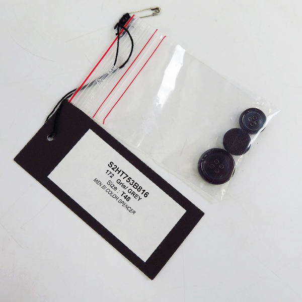 実際に弊社で買取させて頂いたBALMAIN/バルマン テーラードジャケット グレー 48の画像 6枚目