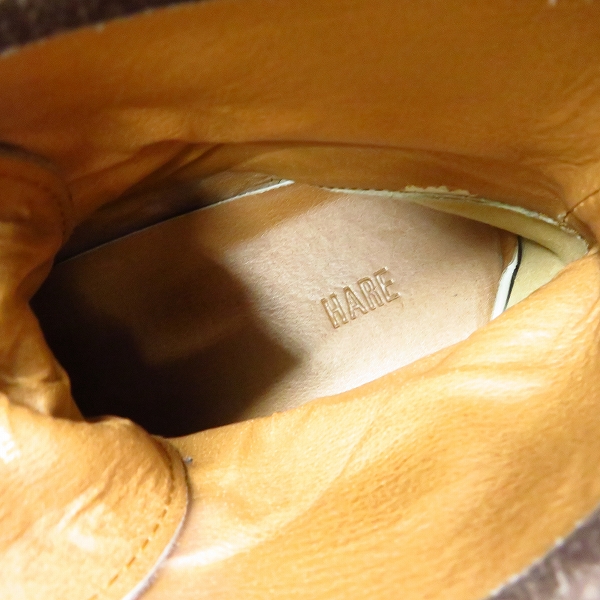 実際に弊社で買取させて頂いたHARE/ハレ 6ホールスエードレザーブーツ ブラウン系 Mの画像 4枚目