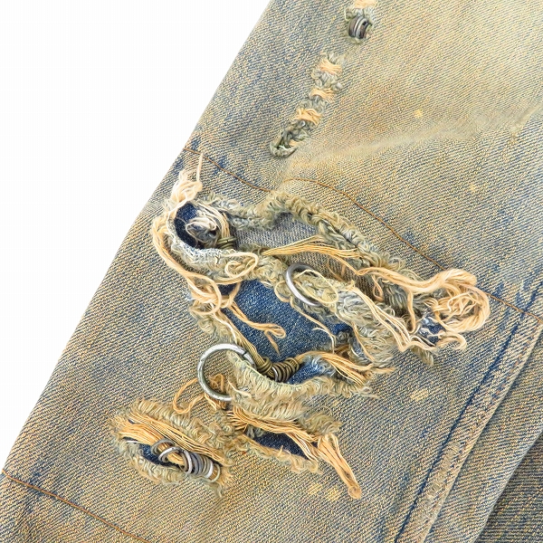 実際に弊社で買取させて頂いたIF SIX WAS NINE/イフシックスワズナイン 加工デニムパンツ MUD MAX/SBCM 351DK/28の画像 5枚目