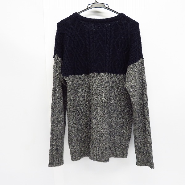 実際に弊社で買取させて頂いたHARE/ハレ ケーブル編み/2トーン ニットセーター Mの画像 1枚目