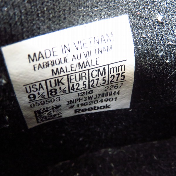 実際に弊社で買取させて頂いたReebok/リーボック CLASSIC レザースニーカー 059503/27.5の画像 5枚目
