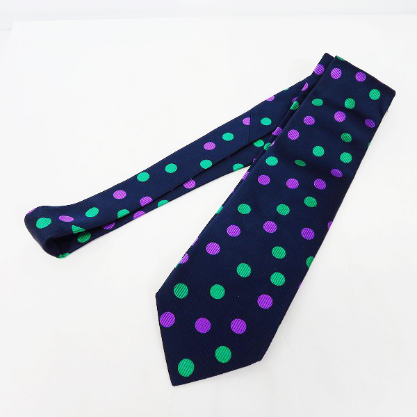 実際に弊社で買取させて頂いた【未使用】BVLGARI/ブルガリ SILK/シルク 100％ ネクタイ ドット柄