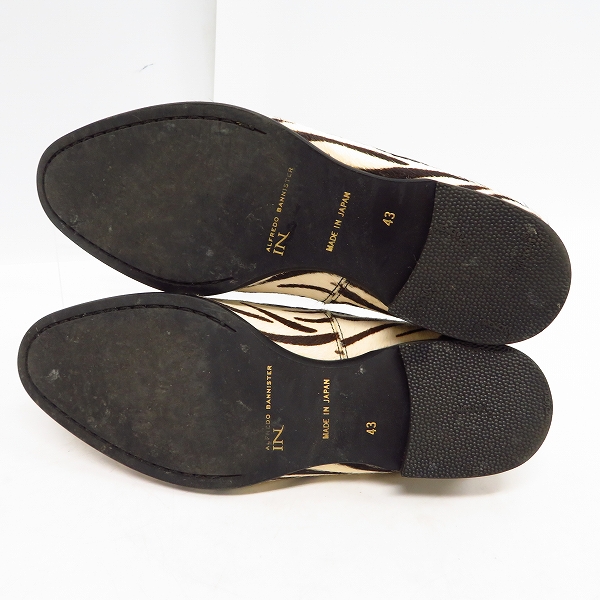 実際に弊社で買取させて頂いたalfredo BANNISTER/アルフレッドバニスター IN ゼブラ柄 スリッポン 5261203004/43の画像 2枚目