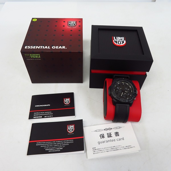 実際に弊社で買取させて頂いたLUMINOX/ルミノックス BLACKOUT/ブラックアウト クロノグラフ腕時計 シリーズ3080【動作未確認】の画像 7枚目