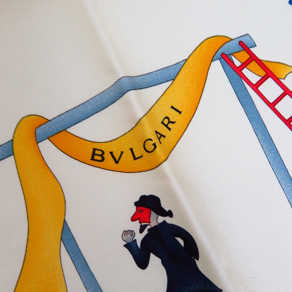 実際に弊社で買取させて頂いた【未使用】BVLGARI/ブルガリ シルク 100％ 総柄 スカーフの画像 1枚目
