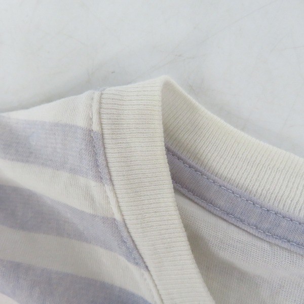 実際に弊社で買取させて頂いたLACOSTE/ラコステ ラメ入りポロシャツ/ボーダー柄Ｔシャツ 2/2点セットの画像 3枚目